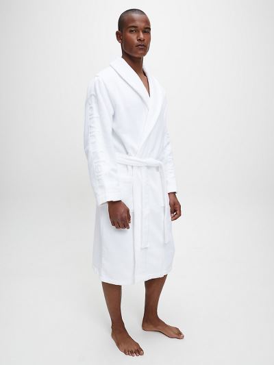 Calvin Klein Underwear HU021460 | Calvin Klein Long Sleeves Férfi Fürdőköpeny Fehér